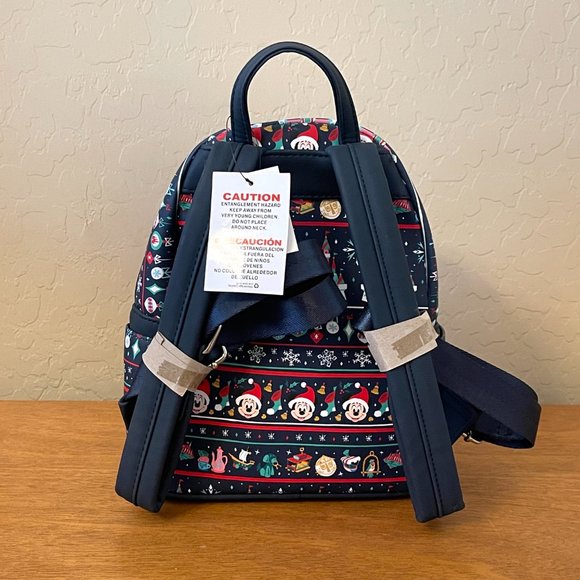New Disney Parks Loungefly Backpack Christmas Holiday Ugly Sweater 2020 main image 7